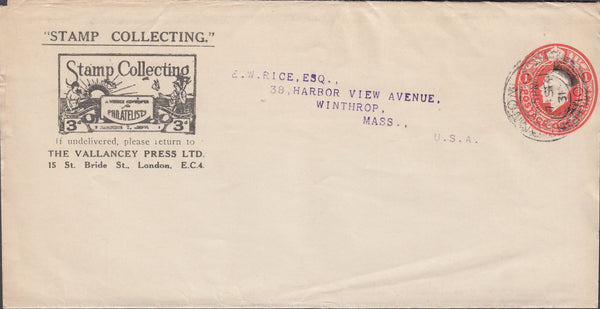 102402 - PHILATELY/NEWSPAPER WRAPPER LONDON TO USA.