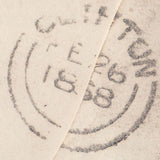 102483 - 1856/1857 PL.47 USED MATCHED PAIR LETTERED NC ON BLUED PAPER (SG29) AND WHITE PAPER (SG40).
