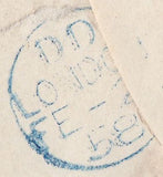 102483 - 1856/1857 PL.47 USED MATCHED PAIR LETTERED NC ON BLUED PAPER (SG29) AND WHITE PAPER (SG40).
