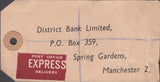 102548 - 1949 BANKER'S PARCEL TAG 1/- U.P.U.
