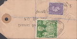 102549 - 1949 BANKER'S PARCEL TAG/KGVI 2/6 YELLOW-GREEN (SG476b).