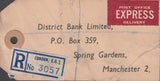 102549 - 1949 BANKER'S PARCEL TAG/KGVI 2/6 YELLOW-GREEN (SG476b).