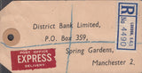 102562 - 1949 BANKER'S PARCEL TAG/KGVI 2/6 YELLOW-GREEN (SG476b).