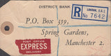 102574 - 1948 BANKER'S PARCEL TAG/KGVI 2/6 YELLOW-GREEN (SG476b).