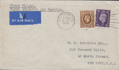 102585 - 1939 MAIL SOUTHAMPTON TO USA.