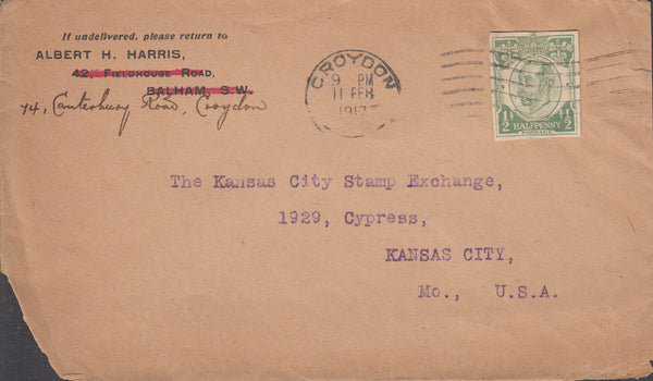102610 - 1917 STAMP DEALER/ALBERT HARRIS.