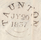 102623 - 1837 SOMERSET/TAUNTON DATE STAMP.