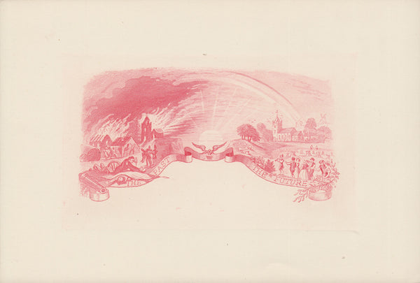102780 - VALENTINE "THE PAST/THE FUTURE" ENVELOPE/PROOF IN RED.
