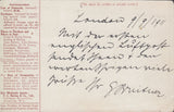 102811 - 1911 FIRST OFFICIAL U.K. AERIAL POST/LONDON RED-BROWN POST CARD ADDRESSED TO AUSTRIA.