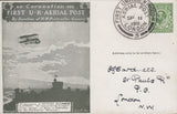 102886 1911 FIRST OFFICIAL U.K. AERIAL POST, A USED SET OF SIX LONDON POST CARDS USED ON THE SIX DIFFERENT DATES FOR THIS EVENT ALL WITH THE SCARCER DIE 5, TO THE SAME ADDRESSEE.