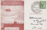 102886 1911 FIRST OFFICIAL U.K. AERIAL POST, A USED SET OF SIX LONDON POST CARDS USED ON THE SIX DIFFERENT DATES FOR THIS EVENT ALL WITH THE SCARCER DIE 5, TO THE SAME ADDRESSEE.