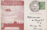 102886 1911 FIRST OFFICIAL U.K. AERIAL POST, A USED SET OF SIX LONDON POST CARDS USED ON THE SIX DIFFERENT DATES FOR THIS EVENT ALL WITH THE SCARCER DIE 5, TO THE SAME ADDRESSEE.