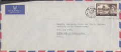 102927 1961 AIR MAIL GLASGOW TO SANTA ANA, USA WITH 2/6 CASTLE.