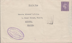 103016 - 1949 MAIL MANCHESTER TO BELGIUM PER "SHIP'S BAG".