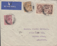 103039 - 1935 MAIL MANCHESTER TO ARGENTINA/2/6 SEAHORSE (SG450).