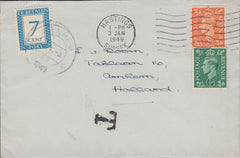 103096 - 1949 UNDERPAID MAIL HASTINGS TO HOLLAND.