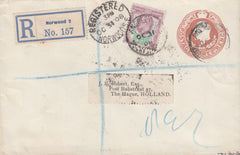 103112 - 1908 REGISTERED MAIL NORWOOD TO THE HAGUE.
