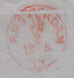 103182 - 1864 STAMPLESS LETTER NOTTINGHAM TO AMSTERDAM.