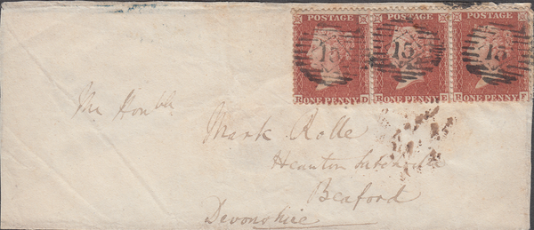 103345 - 1856 CRIMEAN MAIL CRIMEA TO BEAFORD, DEVON/PL.11 (SG24) (RD RE RF).