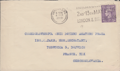 103409 - 1949 MAIL LONDON TO PRAGUE.