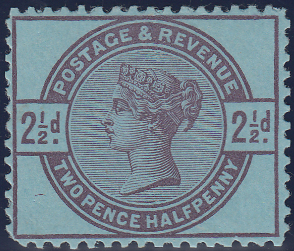 103648 - 1883-4 LILAC AND GREEN ISSUE COLOUR TRIAL USING 2½D VALUE WITHOUT CORNER LETTERS.