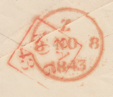 103673 - 1843 1D PINK/DISTINCTIVE DUBLIN M.C.