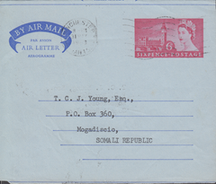103727 - 1963 6D AIR LETTER WINCHESTER TO SOMALI REPUBLIC.