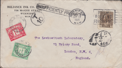 103832 - 1921 UNDERPAID MAIL CANADA TO LONDON.