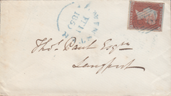 103868 - "725" NUMERAL OF SOUTH PETHERTON IN BLUE ON COVER (SPEC B1xb CAT. £750).