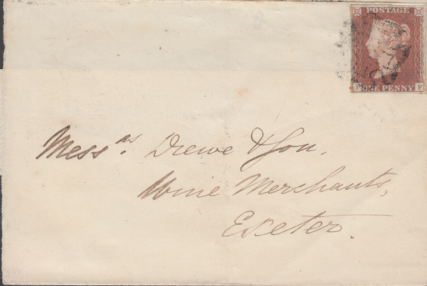 103877 - 1842 PLYMOUTH "COMMON" TYPE M.C./"C" RECEIVER'S HAND STAMP OF STONEHOUSE.