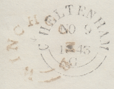 103882 - 1843 WINCHCOMB UDC (GL887) AND MALTESE CROSS ON COVER.