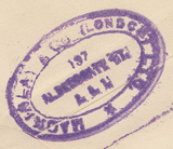 103958 - 1946 MAIL LONDON TO EAST LONDON, SOUTH AFRICA/2/6 YELLOW-GREEN (SG476b).