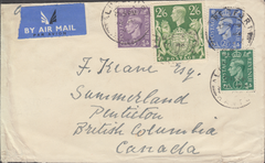 103959 - 1949 ENVELOPE ALRESFORD TO CANADA/2/6 YELLOW-GREEN (SG476b).