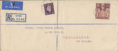 103980 - 1941 REGISTERED MAIL ILFORD TO NEW ZEALAND/2/6 BROWN (SG476).