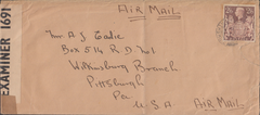 103987 - 1941 MAIL ANGUS (PERTHSHIRE) TO USA/2/6 BROWN (SG476).