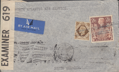 104001 - 1941 MAIL GLASGOW TO URUGUAY/2/6 BROWN (SG476).