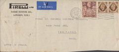 104003 - 1940 MAIL LONDON TO BRAZIL/2/6 BROWN (SG476).