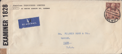 104082 CIRCA 1939 AIRMAIL LONDON TO U.S.A. WITH KGV1 2/6D BROWN (SG476).