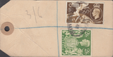 104103 - 1948 KGVI BANKERS PARCEL TAG/2/6 YELLOW-GREEN (SG476b).