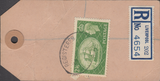 104135 - CIRCA 1955 BANKERS HVP PARCEL TAG/2/6 YELLOW-GREEN (SG509).