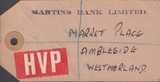 104135 - CIRCA 1955 BANKERS HVP PARCEL TAG/2/6 YELLOW-GREEN (SG509).