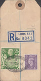 104151 - 1948 KGVI BANKERS PARCEL TAG/2/6 YELLOW-GREEN (SG476b).