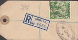 104157 - 1948 KGVI BANKERS PARCEL TAG/2/6 YELLOW-GREEN (SG476b).