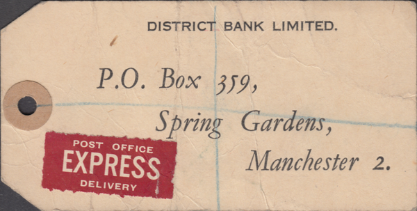 104157 - 1948 KGVI BANKERS PARCEL TAG/2/6 YELLOW-GREEN (SG476b).