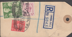 104160 - KGVI BANKERS PARCEL TAG/2/6 YELLOW-GREEN (SG476b).