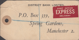 104161 - 1948 KGVI BANKERS PARCEL TAG/2/6 YELLOW-GREEN (SG476b).