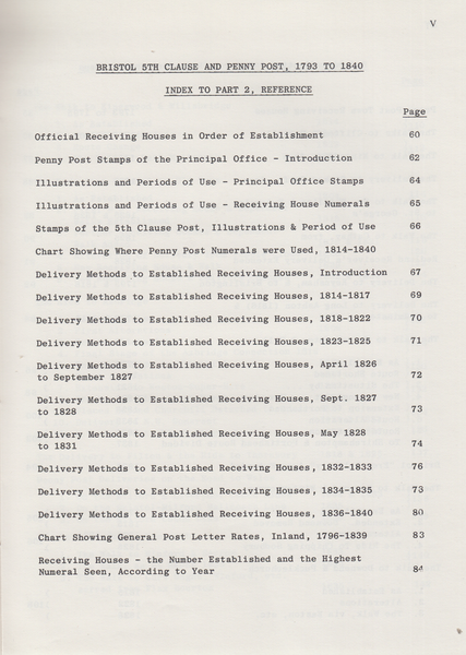 104207 - 'BRISTOL 5TH CLAUSE AND PENNY POSTS 1793 TO 1840' BY IAN M. WARN.