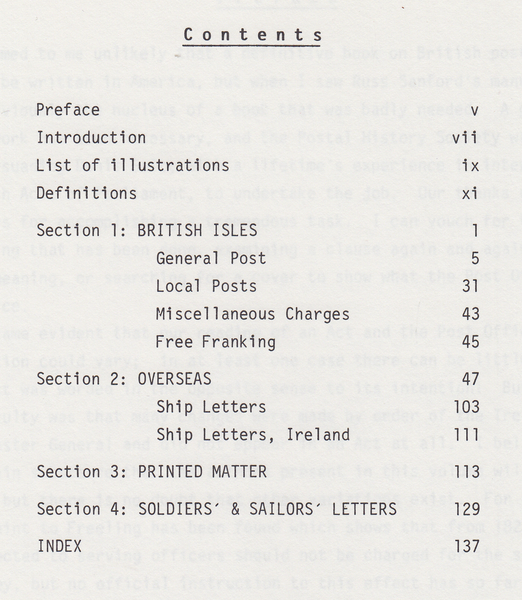 104235 - 'BRITISH POSTAL RATES 1635 TO 1839' BY SANFORD AND SALT.