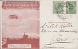 104405 - 1911 FIRST OFFICIAL U.K. AERIAL POST/LONDON POST CARD IN RED-BROWN TO PARIS.
