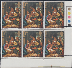 104550 - 1967 3D CHRISTMAS (SG756) DOUBLE STRIKE OF PERFORATION COMB.